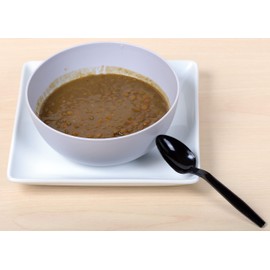 Daxwell A10003689 Plastic Cutlery, Heavy Weight Polypropylene (PP) Teaspoons, Wrapped, Black, 5 13/16" (Case of 1,000)