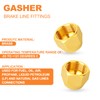 GASHER 5PCS Brass SAE 45 Degree Flare Tube Fitting,3/8" Flare