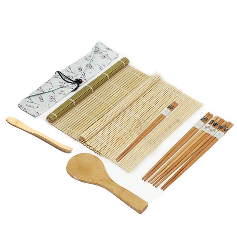 10pcs Sushi Making Kit with Sushi Rolling Mat, Complete DIY