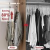 Torytoe Trouser Hanger, Space-Saving, 9 Layer Trouser Hangers, Non-Slip, Foldable,