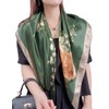 FAIRYGATE Silk Bandana Women Satin Green Scarf Neck Ladies Scarfs