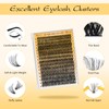 QUEWEL DIY Lash Extension Kit,320 Pcs Lash Clusters Kit 40D