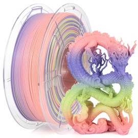 iSANMATE High Speed Rainbow Filament, Fast Changing Color Rainbow PLA+ Filament 1.75mm Designed for High Speed 30-600mm/s, Fast Printing Speed PLA, Dimensional Accuracy ±0.02mm, 1kg Spool (2.2lbs)
