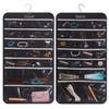 DIOMMELL Hanging Jewelry Organizer 47 Pockets with Zipper for Earrings
