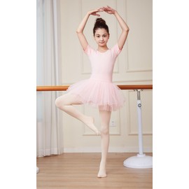 CHUNG Toddler Little Big Girls Dance Tights Soft Ballet Footed Pantyhose Class School Uniform Stretchy Durable Opaque,1pc,BalletPink,2-4Y