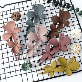 Hair Claw Clips, 6Pcs butterflies Hair Clips Matte Claw Large Clips,Nonslip Large Claw Clips Strong Hair Clips,Big Claw Clips,Large Claw Hair Clips for Women Girls
