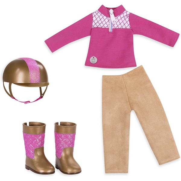 Glitter Girls by Battat - Ride & Shine Deluxe Equestrian Outfit - 14" Doll Clothes & Accessories For Girls Age 3 & Up - Childrens Toys