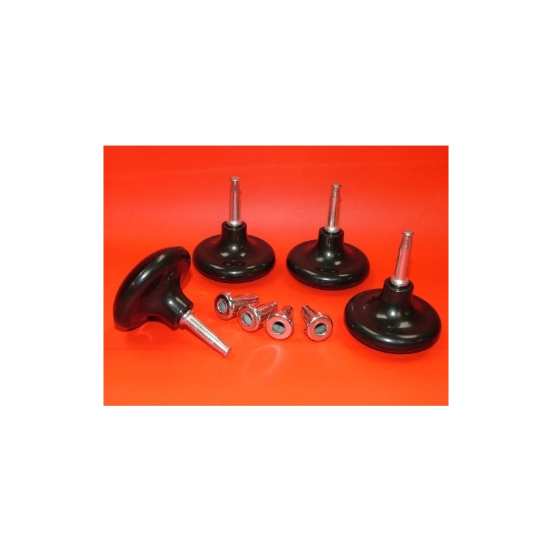 Set Of 4 Black Sofa/Chair Glides