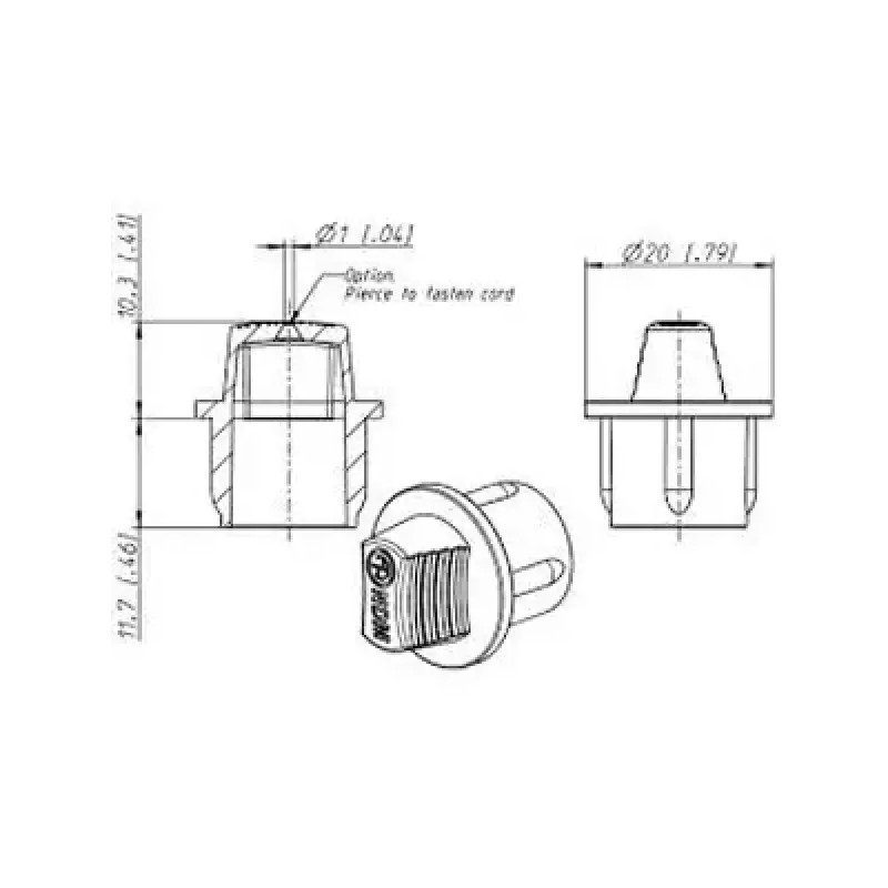 Neutrik 남성 XLR 섀시 사기용 뉴트릭 NDM 더미 플러그 (10개)