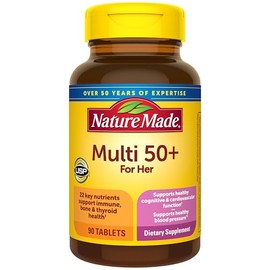Nature Made Multivitamin For Women 50+ No Iron, Multivitamins for Women 50 Plus, Daily Nutritional Support, Nature Made Multi Vitamins, 90 Tablets, 90