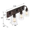Emliviar Bathroom Vanity Light Fixtures - 3-Light Farmhouse Wall Light
