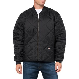 Diamond Quilted Jacket, BLACK, M