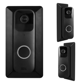 HOLACA Wall Plate with 35 Degree Left/Right Angled Wedge Mount for Blink Video Doorbell(2021-1st Gen)-[Hard ABS Material] (Black)