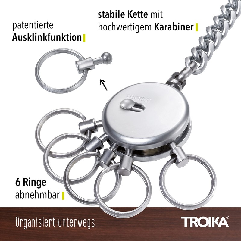 Troika Patent Chain – KR10-60/MA – keyring with chain –