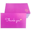 RXBC2011 100 Little Thank You Cards Gold Heart Design Bulk