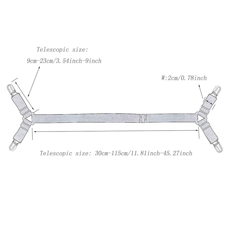 Auivguiv Mattress Brackets with Long Ties for Sheet, Fitted Sheet,