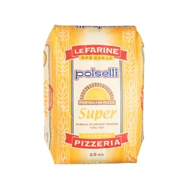 SUPER, Tipo 00 double Zero Flour, for Pizza, Bread, Pastas, and more, Specifically formulated for Roman Pizza, All Natural, Unbleached, Unbromated, No Additives, Formulated for a 72+ hour rise, (25 kg) 55 lbs by Polselli
