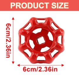 WeddHuis Pack of 2 Metal Water Pipe Valve 6 x 6 mm Valve Hand Wheel Ball Valve Iron Ball Valve Tap Handle Valve Blue Valve Shut-off Valve Replacement Hand Wheel