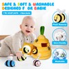 Nabance Baby Sensory Plush Toy 6-12 Months Soft Beehive Playset