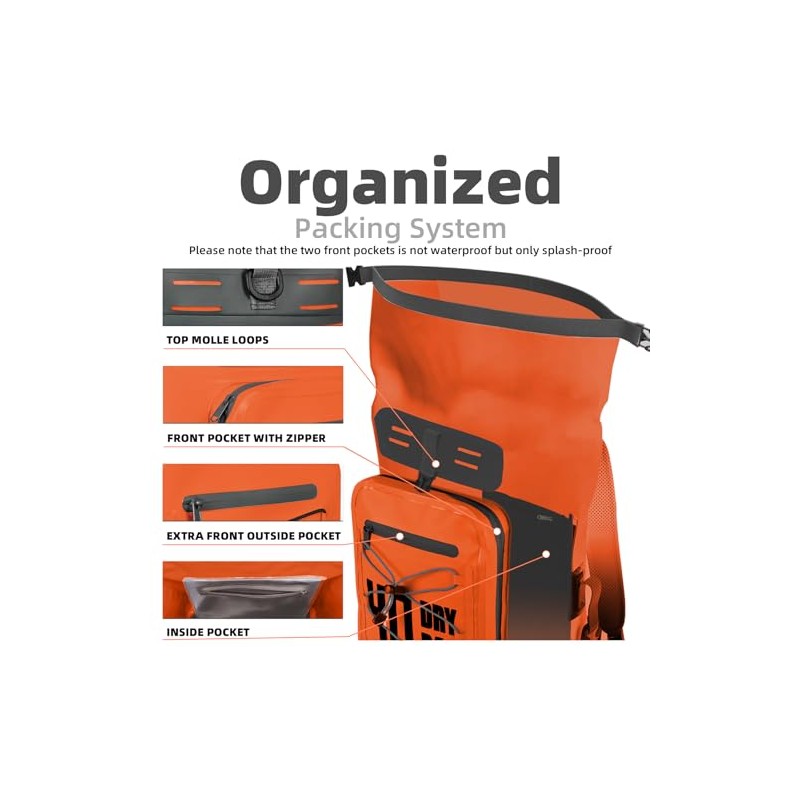 MORXPLOR Bolsa Seca Impermeable, Mochila Seca Enrollable de 5L/10L/20L/30L/40L/55L con