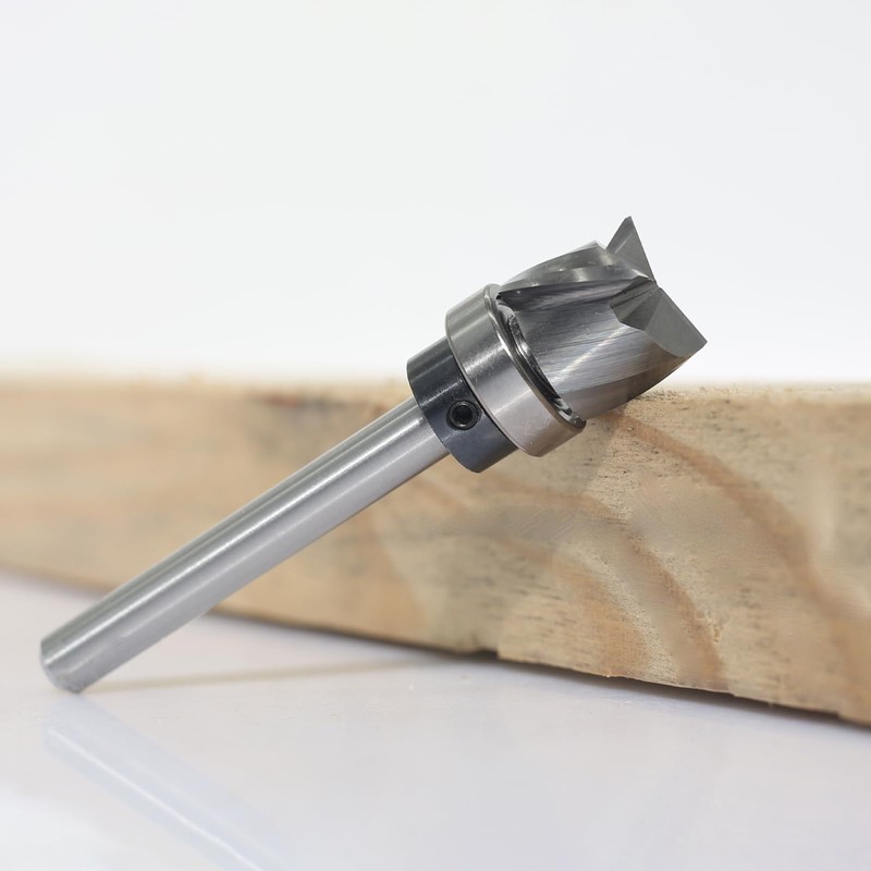 Spiral Pattern Flush Trim Router Bit 1/4" Shank, Solid Carbide