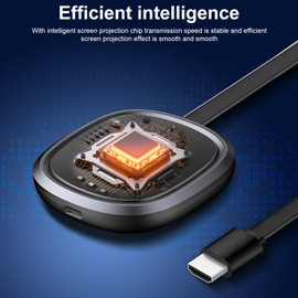 HUAJUN Wireless Video Receiver 5G 1080P,WiFi Dongle, HDMI Display Adapter for iOS/Android/Windows/PC to HD TV/Monitor/Projector/Mac