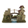 Bertoni Wooden Mountain Lake with Bridge and Tree, Wood, Multi-Colour,