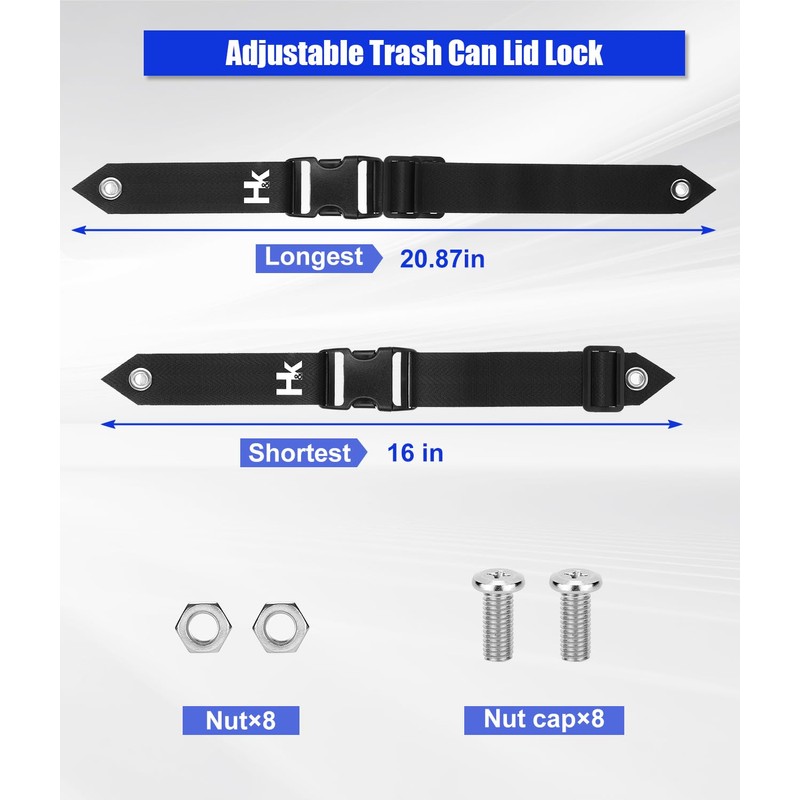 4 Pcs Trash Can Locks for Anti Animals, Universal Garbage