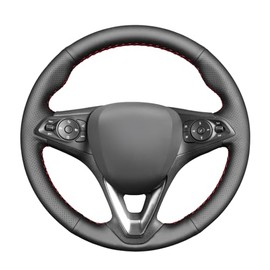 MEWANT Steering Wheel Cover Stitched for Opel Astra (K) 2015-2020/Corsa (E) 2014-2019/Crossland X 2017-2020/Grandland X 2017-2020/Insignia (CT) B 2017-2020/Karl 2015-2020/Zafira (C) 2017-2020