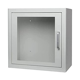 DiaMedical USA Indoor Universal AED Mounted Wall Cabinet - Mounting Hardware Included - Acoustic Alarm and Plexiglass