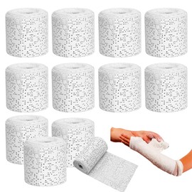 LYPPUL Baby Belly Plaster Bandages, 12 Rolls Plaster Imprint Bandages, Plaster Bandage Set, Baby Belly Plaster Cast 5 cm x 270 cm for Baby Belly Bandage Plaster Cast Plaster Bandage for Crafts, Model