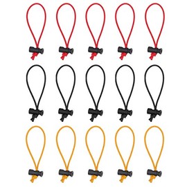 Foto&Tech Multipurpose Extra Thick Elastic Cable Tie and Organizer, Adjustable Cable Strap Toggle Tie, Reusable Tangle Tamer, Cable Management for Cord and Cable (16CM, 5X BK+5X OR+5X Red)