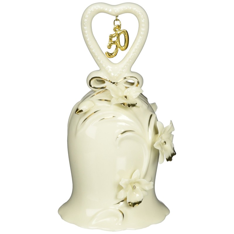 Appletree Design 50th Anniversary Ivory Orchid Bell, 5-Inch Tall, Includes