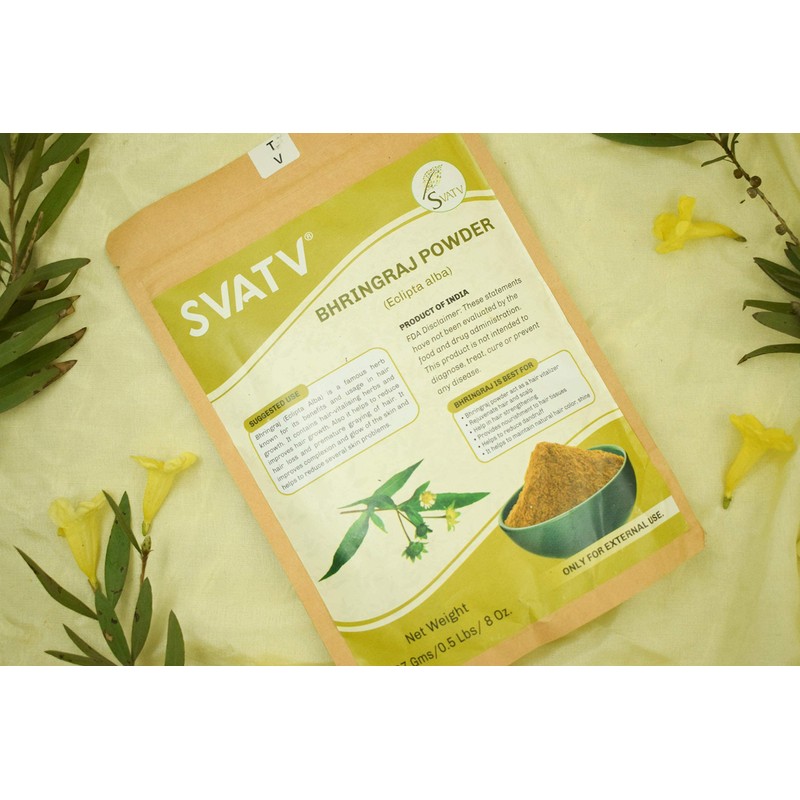 SVATV Bhringraj Powder II Eclipta Alba II for Silky Hair