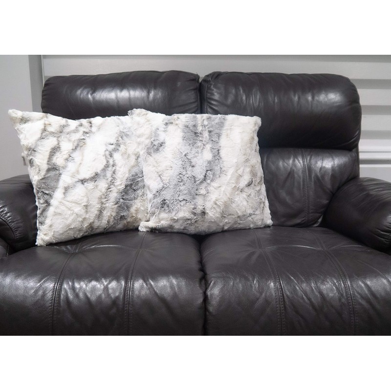 Lex's Linens Pack of 2 Opulence Premium Faux Fur Cushion
