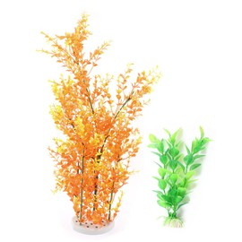 Ruilogod 2 Pcs Green Orange Red Emulational Aquarium Aquatic Plant Ornament (id: cc5 2de ac3 fe4 7e8