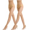 Aaronano 2 Pairs Tear-Resistant Tights Women's High Waist Comfort Waistband