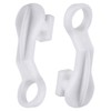 Pack of 50,Curtain Glider Hooks White Plastic Curtain Hook