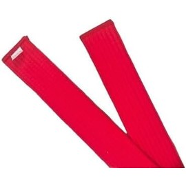 Pandiui23 Professional Taekwondo Karate Judo Belt Double Wrap Martial Arts Stripe Sports Belt (1, Red, 7.5ft)