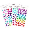 Stickers 3D for Children Girls, 4 Sheets 168 Pieces Colourful