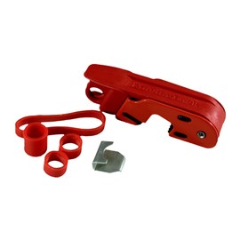 Master Lock 493B Grip Tight Lockout for 120 and 240V Circuit Breakers, 5" x 2" x 0" 5, Red, 5" x 2" x 0" 5