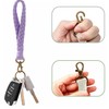 Artisoul Key Chain Short Bracelet Braided Keyring Macrame Lanyard, purple,