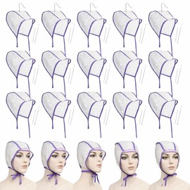 Juego de 20 piezas para resaltar el cabello, desechables, para colorear, para salón de belleza, con 2 ganchos de metal para salón y uso doméstico, suministros para colorear (color morado)