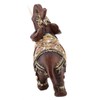 Lucky Feng Shui Wood Grain Elephant Statue Sculpture Wealth Figurine