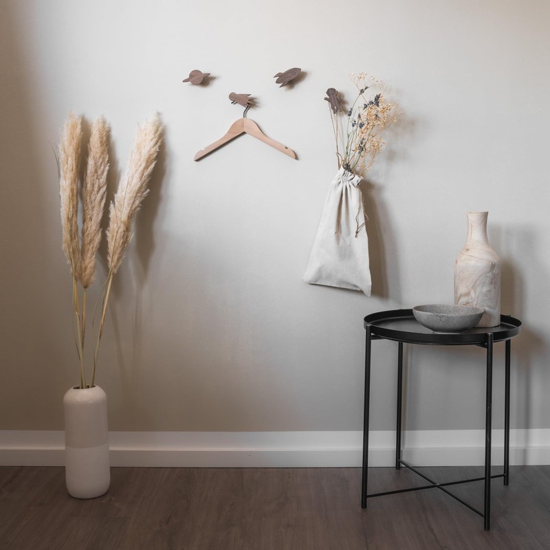 Space Wall Hook Made of Untreated Walnut Wood (Astronaut Planet
