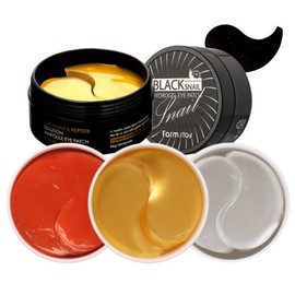 (1+1) Foodaholic Gold Hydrogel Eye Patch 60 sheets (120 sheets total) and Rose Gold and Pearl Large Capacity Eye Patches / (1+1)푸드어홀릭 골드 하이드로겔 아이패치 60매(총120매)외 로즈골드.펄 대용량 아이패치