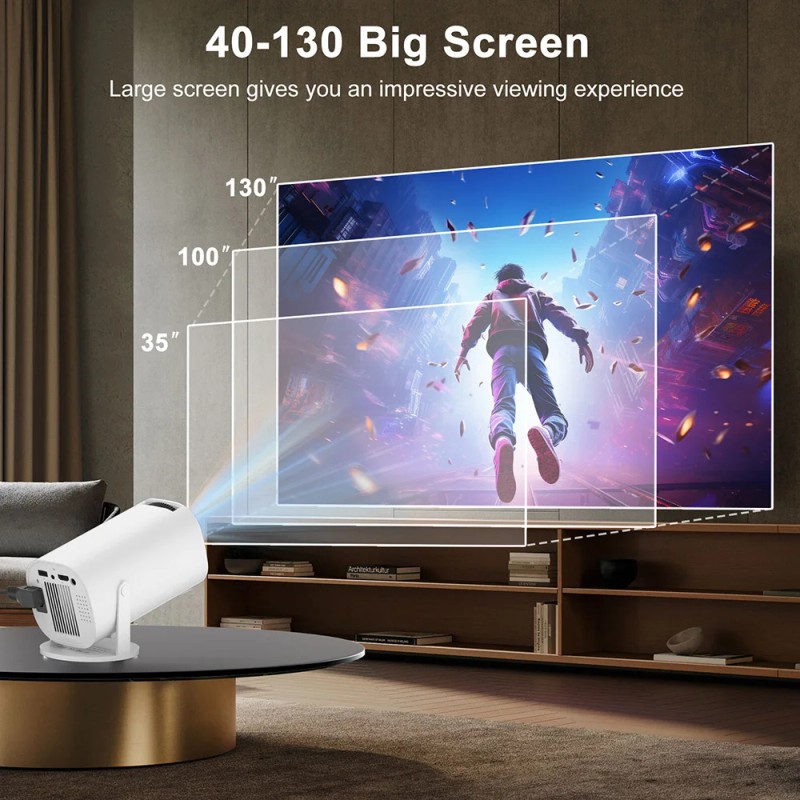 HY300Pro Portable Projector with WiFi Mini Smart Home Theater Cinema