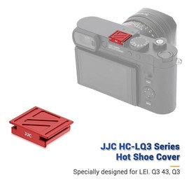 JJC Metal Hot Shoe Cover Cap Compatible for Leica Q3, Q3 43 Digital Camera, Full-Coverage Design, Anti-Scratch, Dust-Proof & Stains (RED)