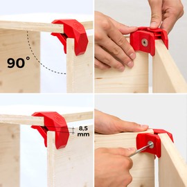 PlayWood Connector for Tool-Free Modular Pop-Up Furniture & Storage Assembly (White, 90 Degree, 1 Box)