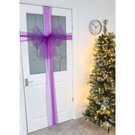 Christmas Concepts® Deep Purple Christmas Fabric Door Bow Decoration - Make Your Own Fabric Bow